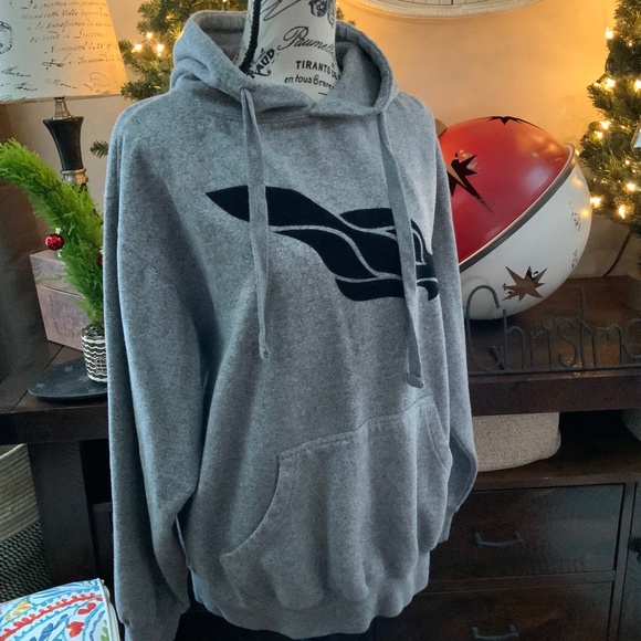 Like New Women’s Grey Black Hoodie Sweatshirt Sz L - Picture 1 of 8